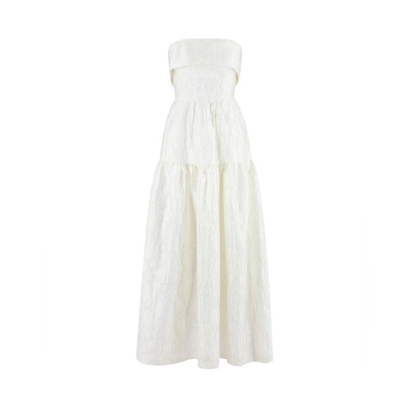 Masion Amory Swan Lake Maxi Dress-Cream Custard-XS-NWT - Picture 2 of 11